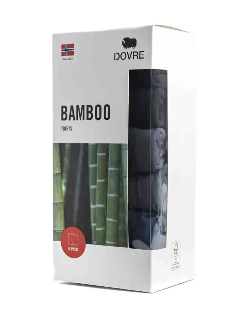 6-Pack Bamboo Boksershorts - Sort/Gra/Morkebla^Dovre Best Sale