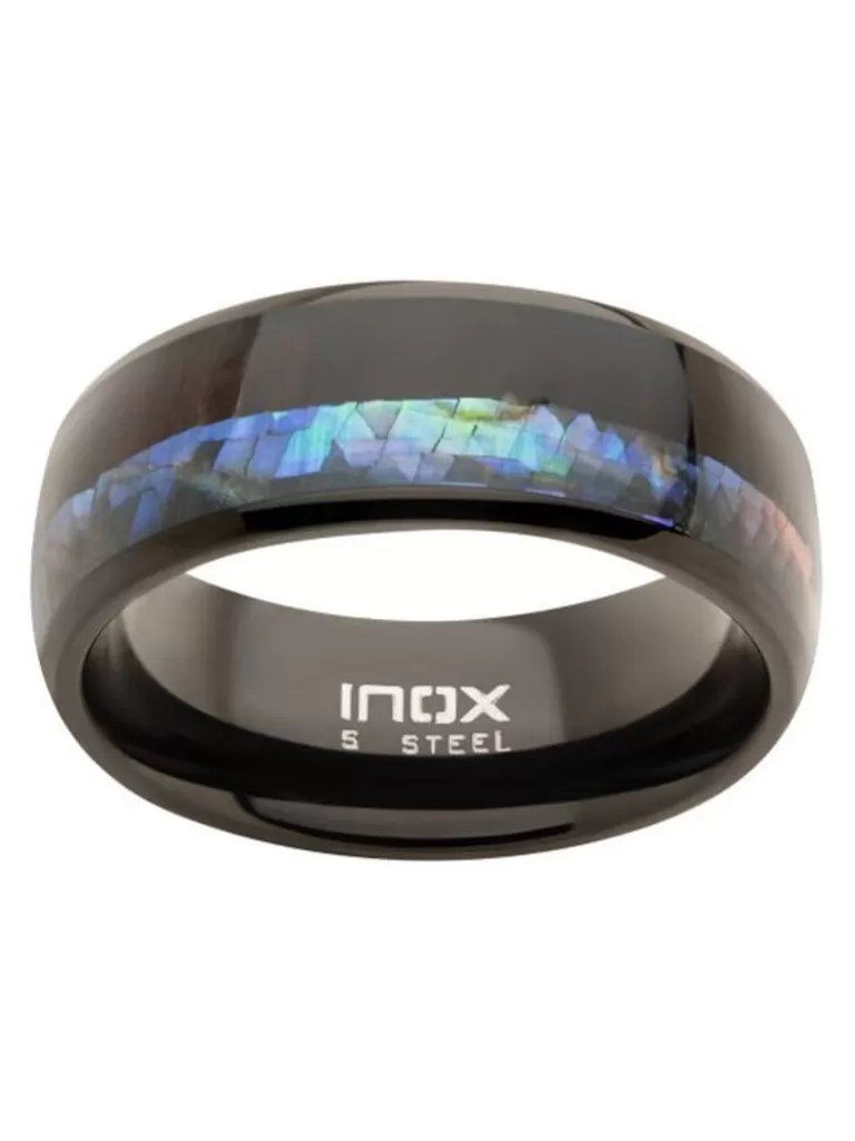 Abalone Shell Ring - Sort^Inox Discount