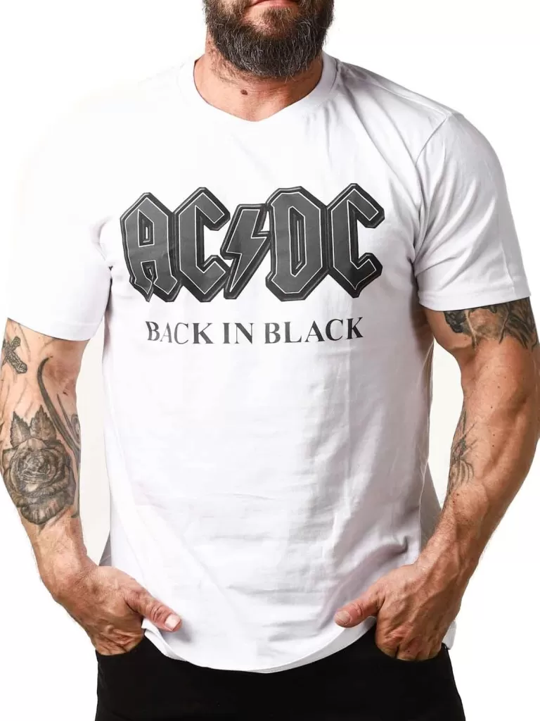 Acdc Back In Black T-Shirt - Hvid^Urban Classics Cheap