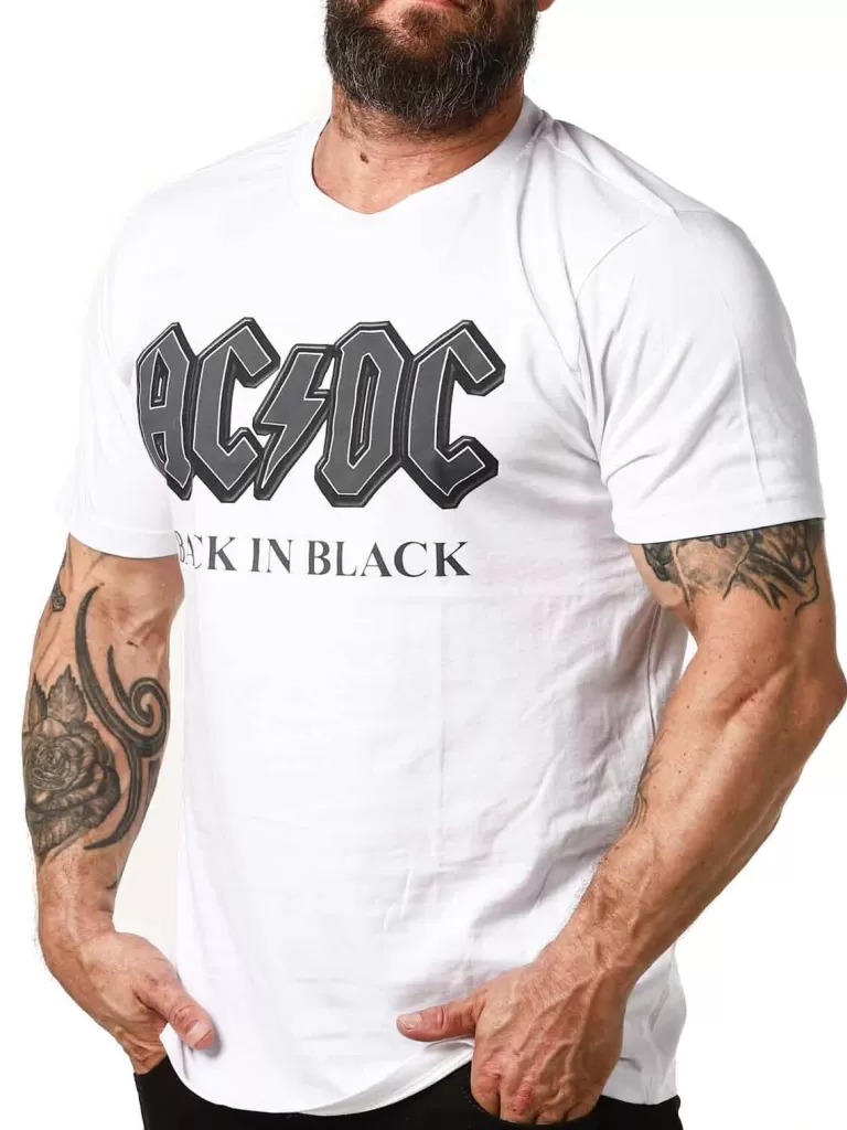 Acdc Back In Black T-Shirt - Hvid^Urban Classics Cheap