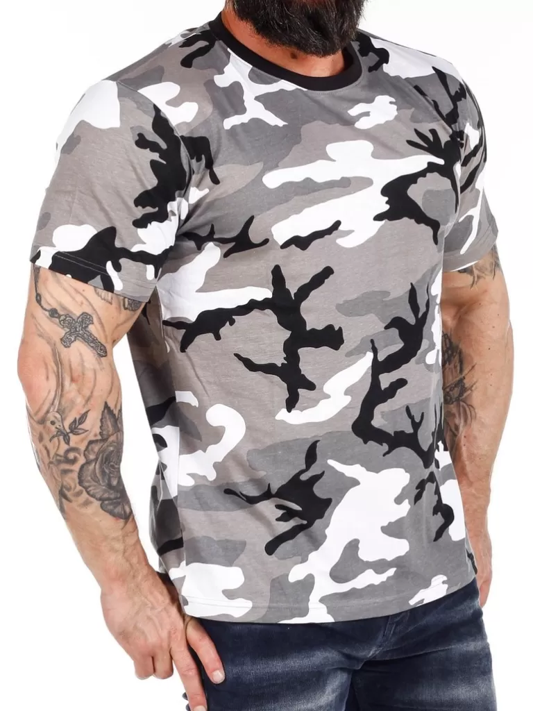 Army T-Shirt - Sort/Hvid/Gra^Brandit Outlet