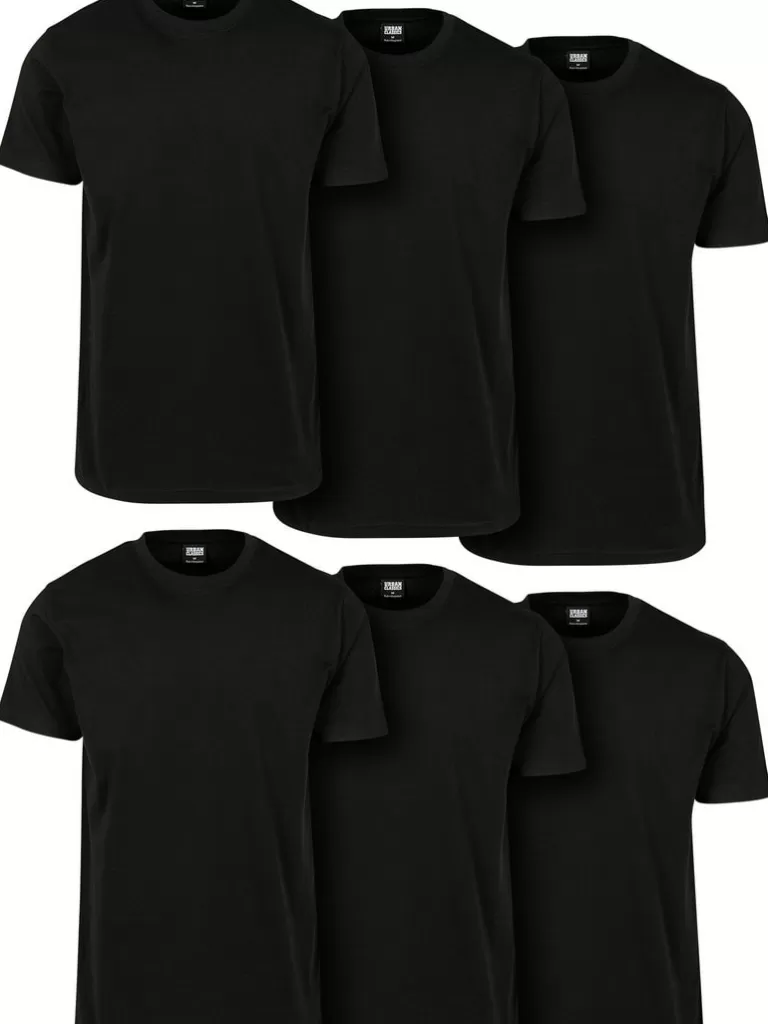 Basic T-Shirt 6-Pak - Sort^Urban Classics Outlet