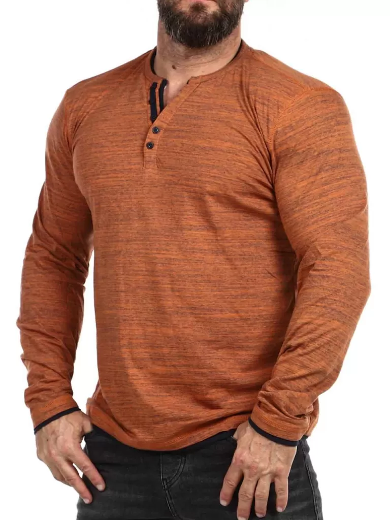 Granddad Longsleeve - Orange^Blend Clearance