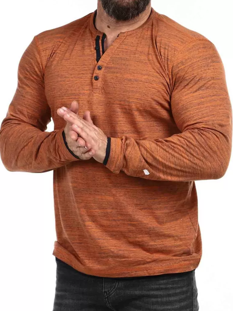 Granddad Longsleeve - Orange^Blend Clearance