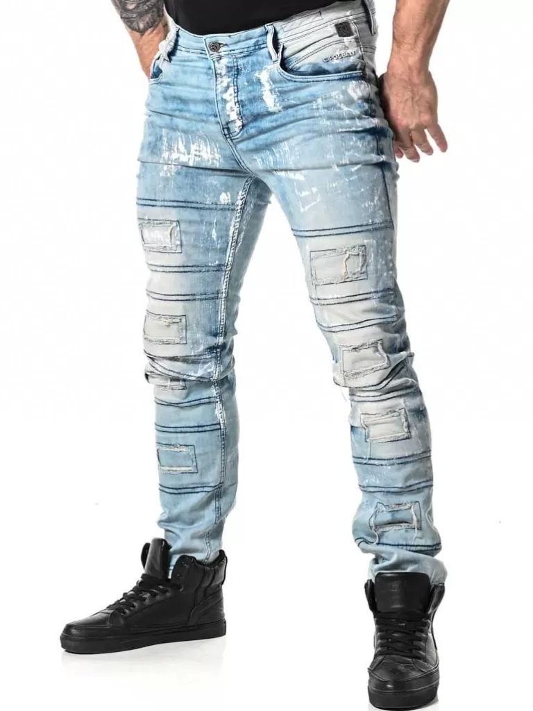 Destroyed Jeans - Lyseblå^Cipo & Baxx Fashion