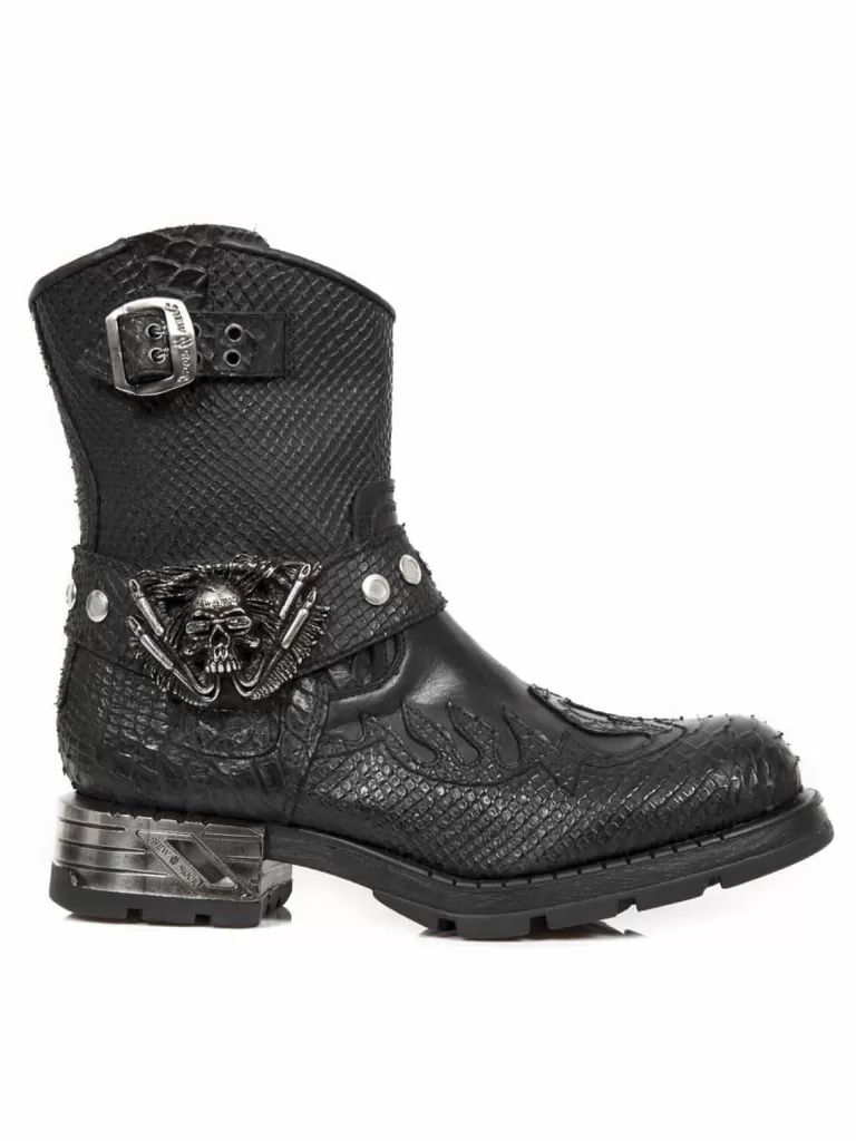 Flame New Rock Boots - Sort^New Rock Shoes Sale