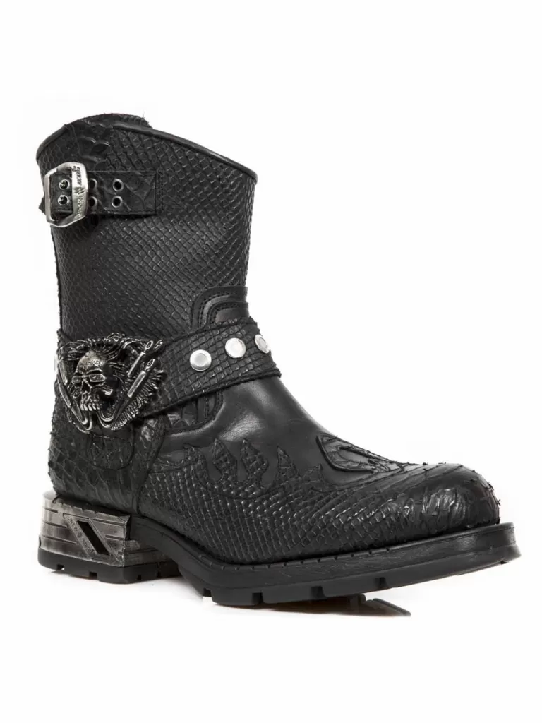 Flame New Rock Boots - Sort^New Rock Shoes Sale