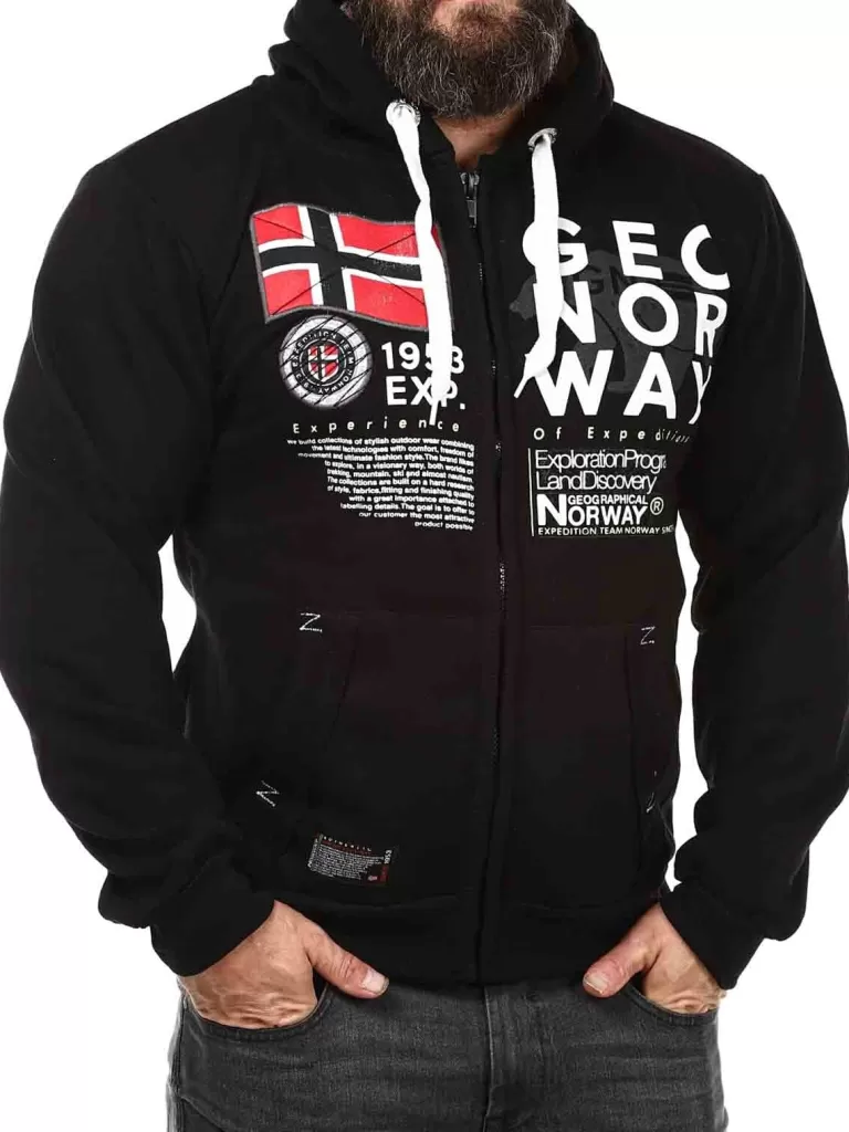 Gasado Geo Norway Hoodie - Sort^Geographical Norway Shop