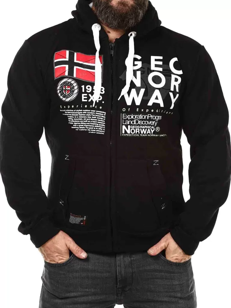 Gasado Geo Norway Hoodie - Sort^Geographical Norway Shop