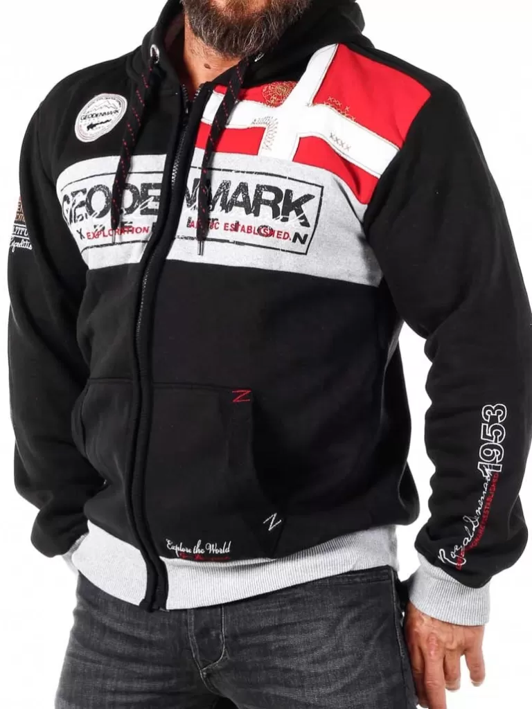 Geo Denmark Hoodie - Sort^Geographical Norway Flash Sale