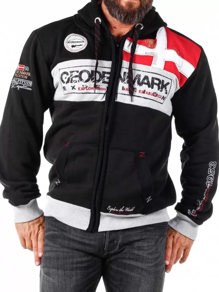 Geo Denmark Hoodie - Sort^Geographical Norway Flash Sale