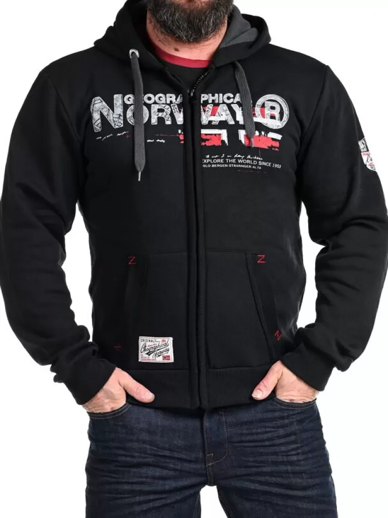 Gisland Geo Norway Hoodie - Sort^Geographical Norway Sale