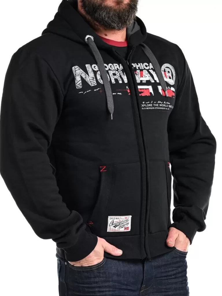 Gisland Geo Norway Hoodie - Sort^Geographical Norway Sale