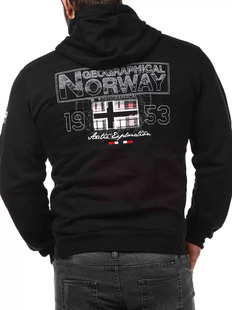 Gordon Geo Norway Hoodie - Sort^Geographical Norway Store