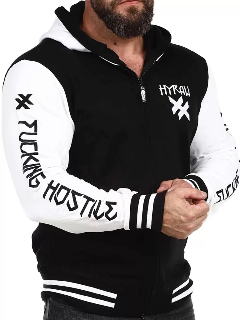 Hostile Collegejakke - Sort/Hvid^Hyraw Fashion