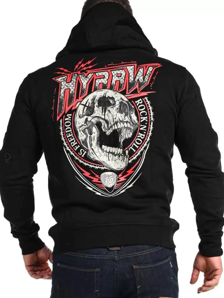 Rock N Roll Hoodie - Sort^Hyraw Flash Sale