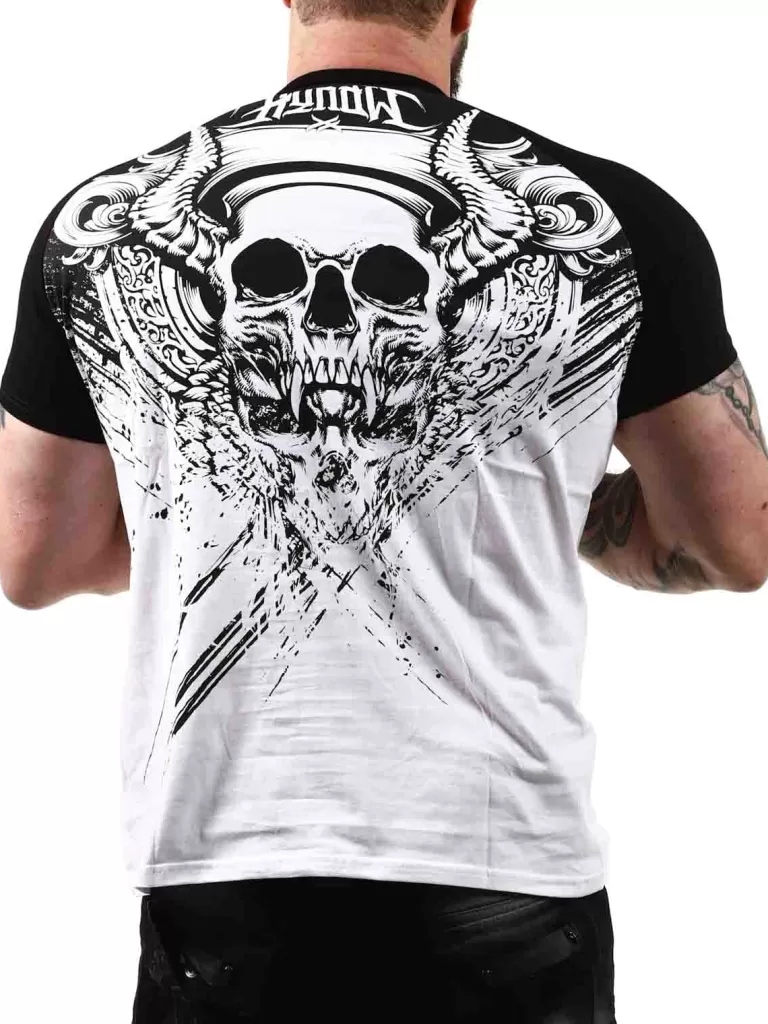 Skull T-Shirt - Hvid^Hyraw Cheap