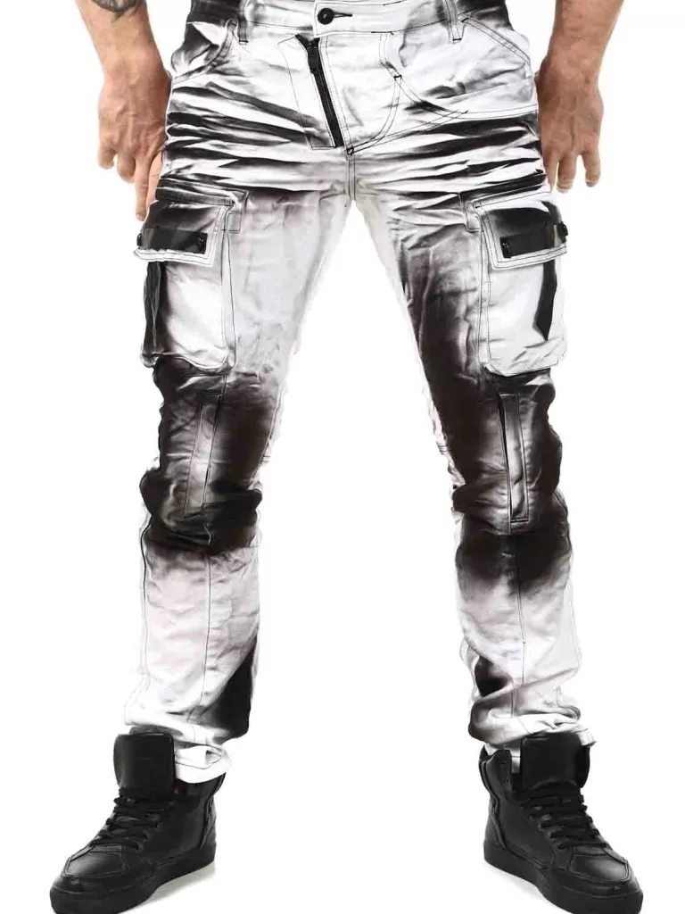 Jethro Jeans - Hvid/Sort^Kingz Discount