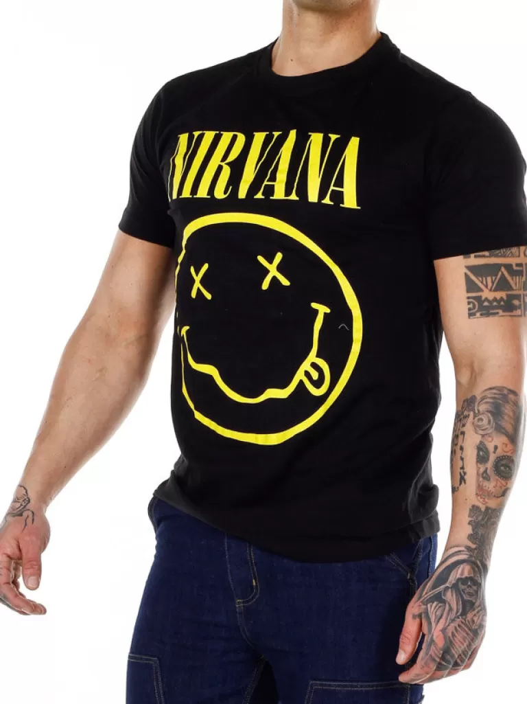 Nirvana Lithium T-Shirt - Sort^Urban Classics Flash Sale