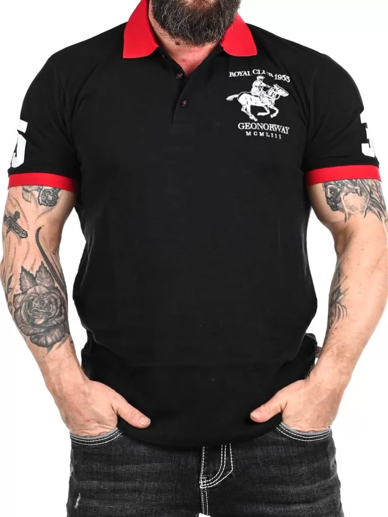 Polo Rider Geo Norway T-Shirt - Sort^Geographical Norway Best