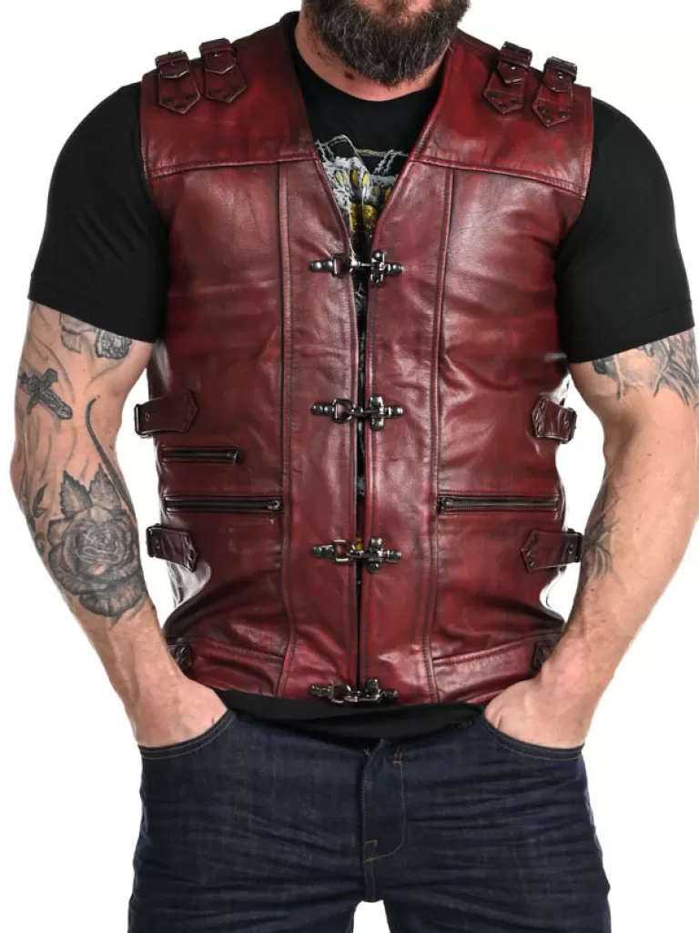 Rd Biker Skindvest - Dirty Red^* Cheap