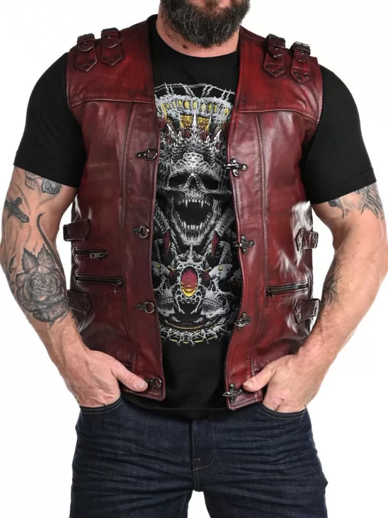 Rd Biker Skindvest - Dirty Red^* Cheap