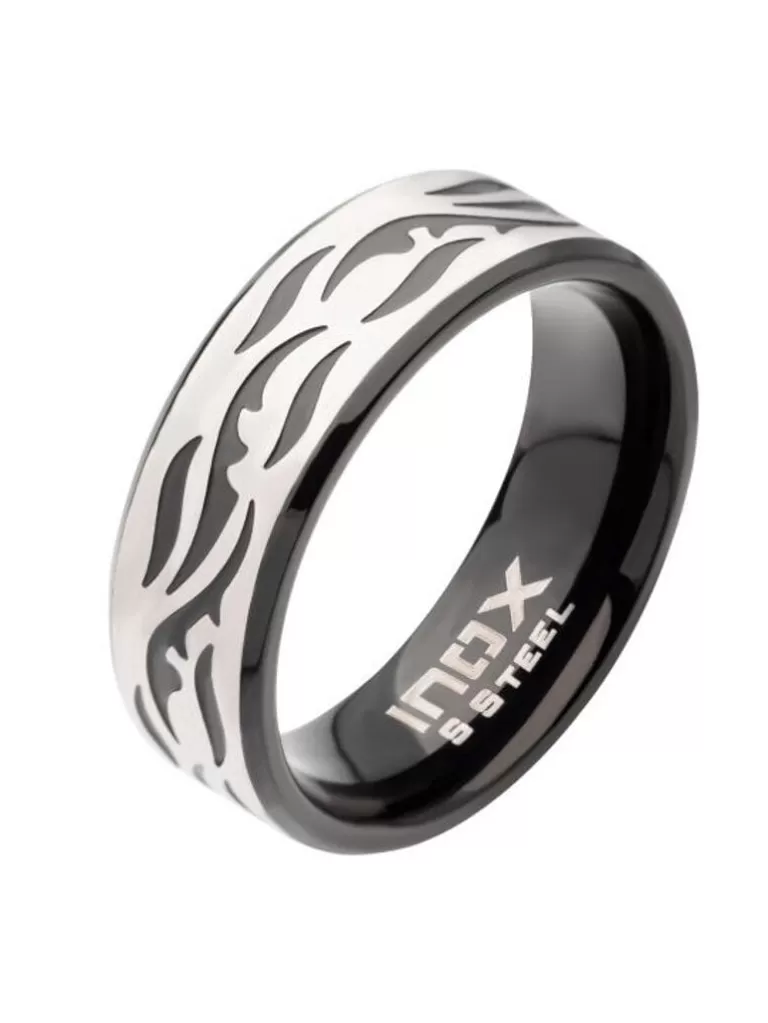 Tribal Edge Ring - Solv/Sort^Inox Cheap